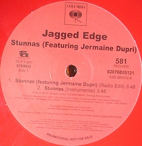 Jagged Edge (2) Featuring Jermaine Dupri : Stunnas (12", Promo)
