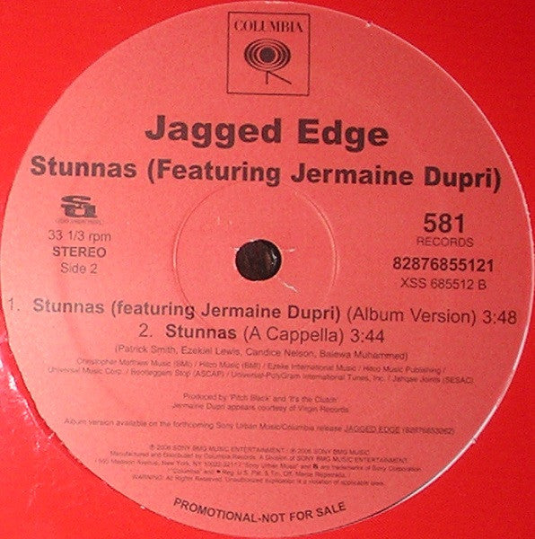 Jagged Edge (2) Featuring Jermaine Dupri : Stunnas (12", Promo)