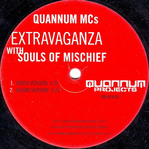 Quannum MC's With Souls Of Mischief : Extravaganza (12")