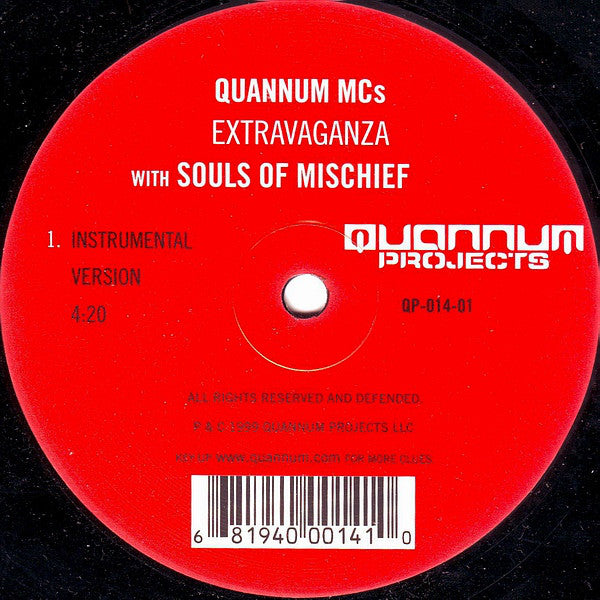 Quannum MC's With Souls Of Mischief : Extravaganza (12")