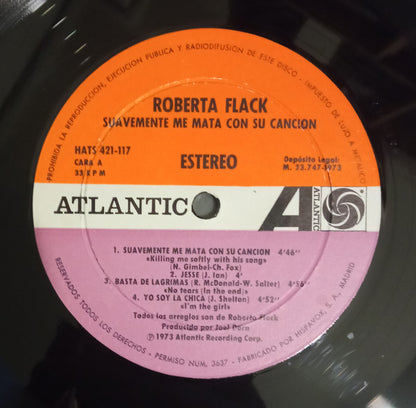 Roberta Flack : Suavemente Me Mata Con Su Canción (LP, Album)