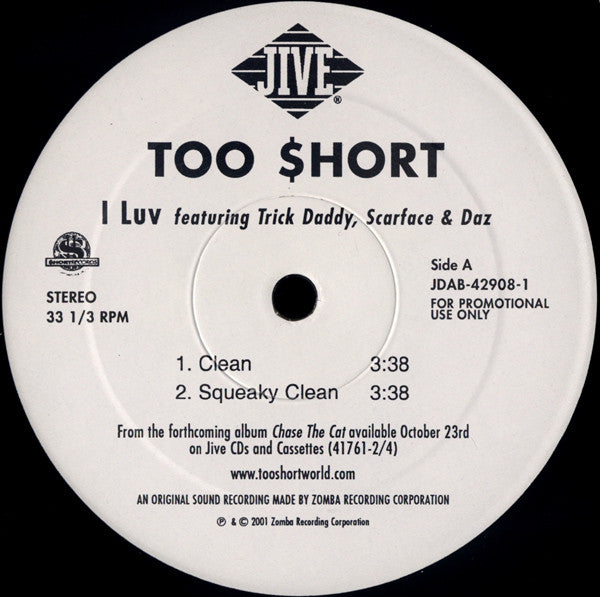 Too Short - I Luv (12", Promo)