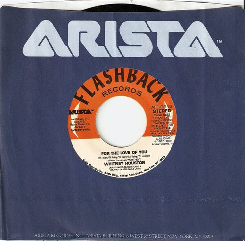 Whitney Houston : So Emotional / For The Love Of You (7", RE)