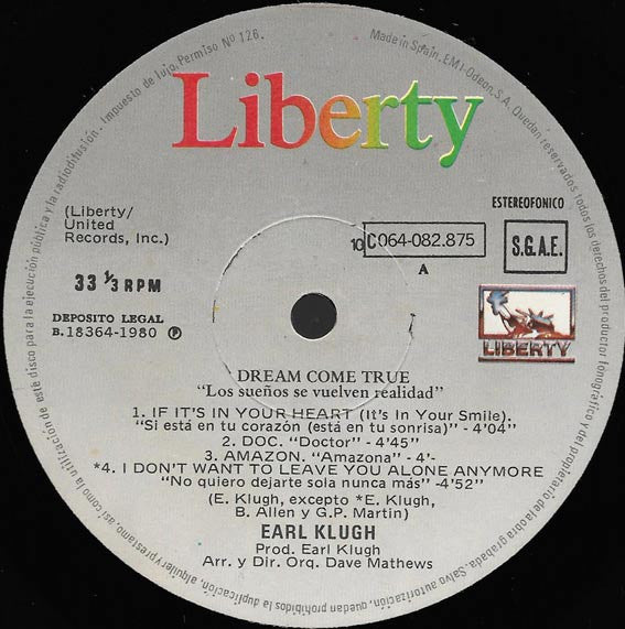 Earl Klugh : Dream Come True (LP, Album)