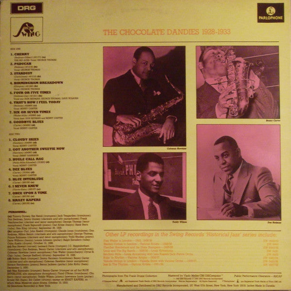 The Chocolate Dandies : The Chocolate Dandies 1928-33 (LP, Comp)