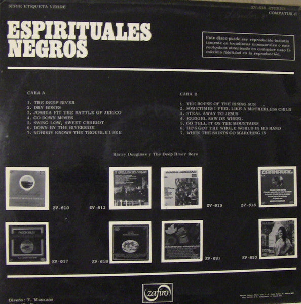 Harry Douglass And Deep River Boys - Espirituales Negros (LP)