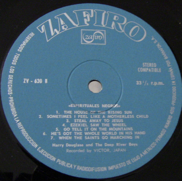 Harry Douglass And Deep River Boys - Espirituales Negros (LP)