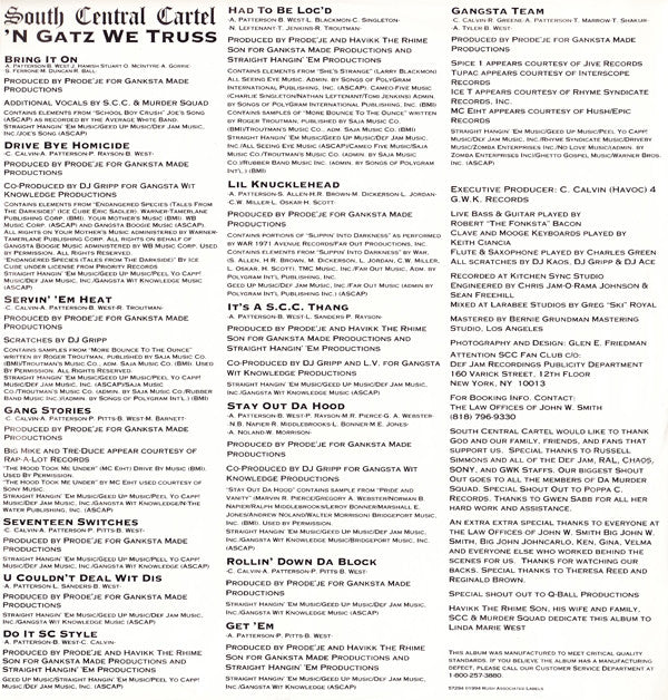 South Central Cartel : 'N Gatz We Truss (LP, Album)