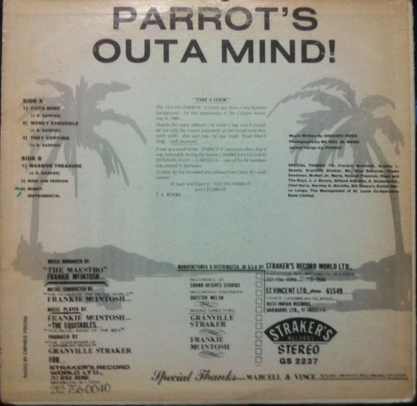 Lucian Parrot : Parrot's Outa Mind (LP, Album)