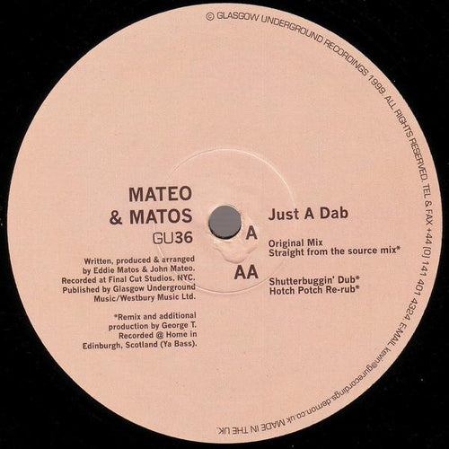 Mateo & Matos - Just A Dab (12")