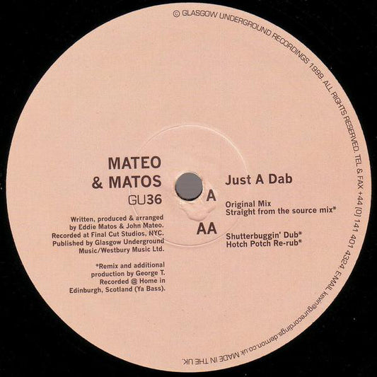 Mateo & Matos - Just A Dab (12")
