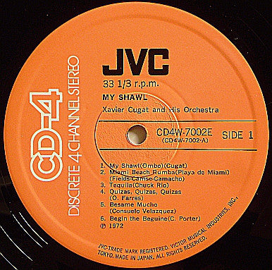 Xavier Cugat And His Orchestra : My Shawl (LP, Album, Quad, Dis)