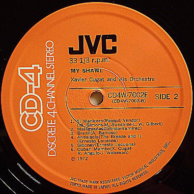 Xavier Cugat And His Orchestra : My Shawl (LP, Album, Quad, Dis)