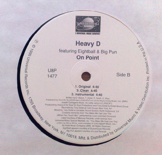 Heavy D : Don't Stop / On Point (12")