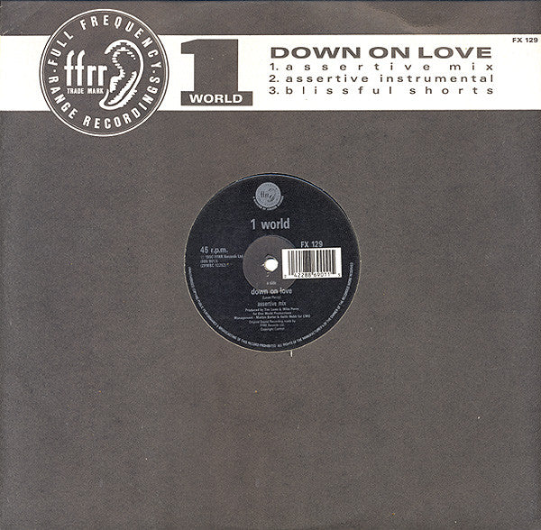 1 World : Down On Love (12", Single)