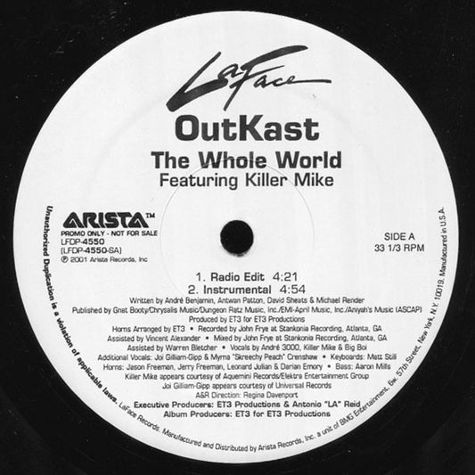 OutKast Featuring Killer Mike : The Whole World (12", Promo)