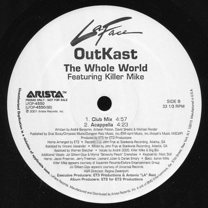 OutKast Featuring Killer Mike : The Whole World (12", Promo)
