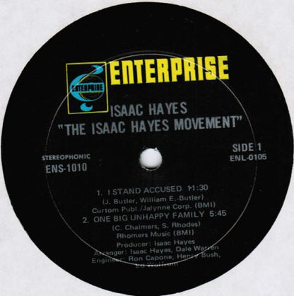 Isaac Hayes - The Isaac Hayes Movement (LP, Album, Gat)
