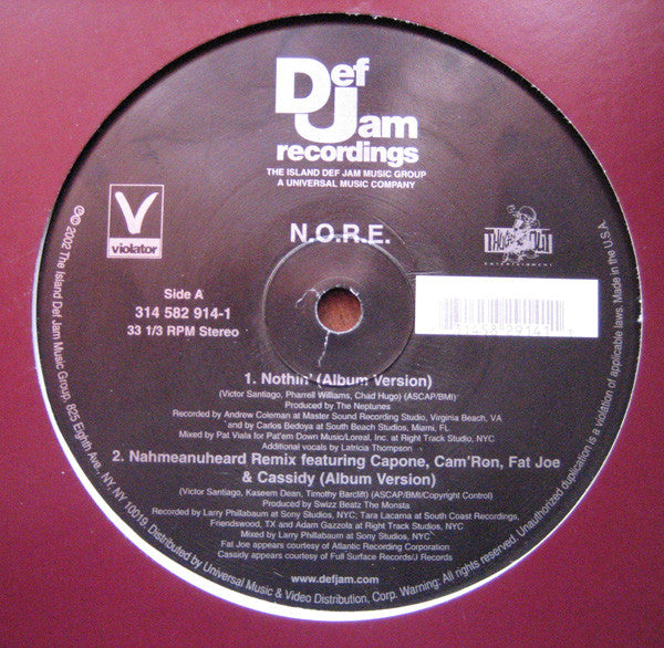 N.O.R.E. : Nothin' (12", Single)
