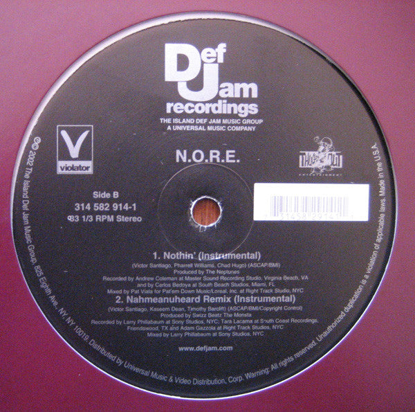 N.O.R.E. : Nothin' (12", Single)