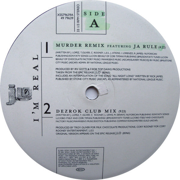 J-Lo* - I'm Real (12")