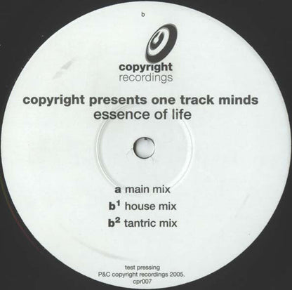 Copyright Presents One Track Minds : Essence Of Life (12")