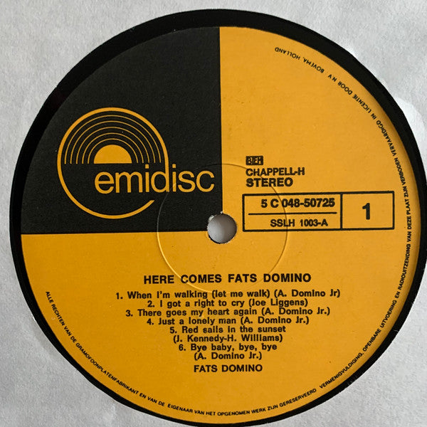 Fats Domino : Here Comes Fats Domino (LP, RE)