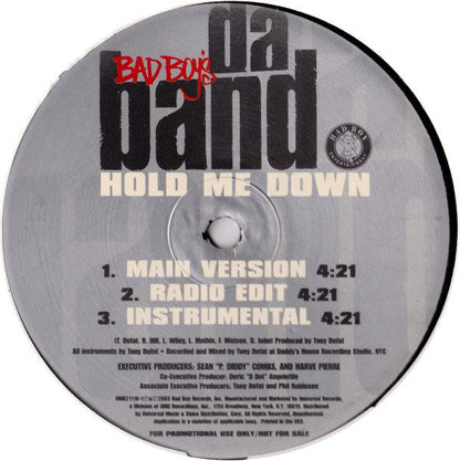 Bad Boy's Da Band* - Bad Boy This Bad Boy That / Hold Me Down (12", Promo)