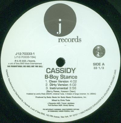 Cassidy (3) : B-Boy Stance / A.M. To P.M. (12", Promo)