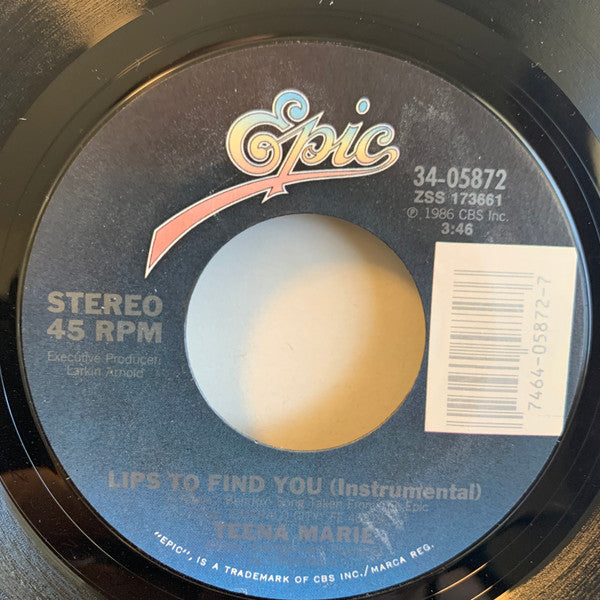 Teena Marie : Lips To Find You (7", Single, Styrene)