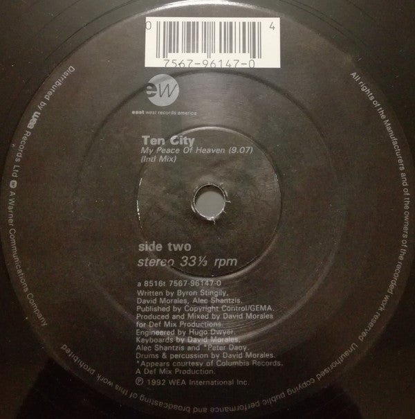 Ten City - Only Time Will Tell / My Peace Of Heaven (12")