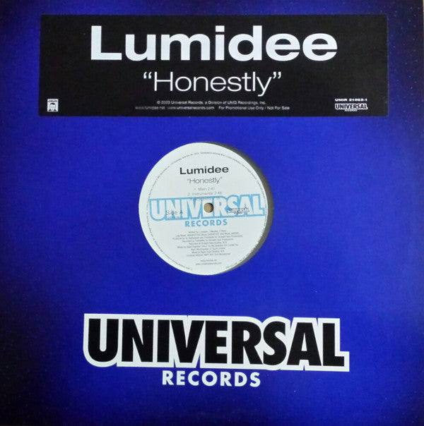 Lumidee : Honestly (12", Promo)
