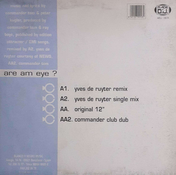 Commander Tom - Are Am Eye? (Original & Remixes) (12")