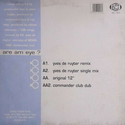 Commander Tom - Are Am Eye? (Original & Remixes) (12")