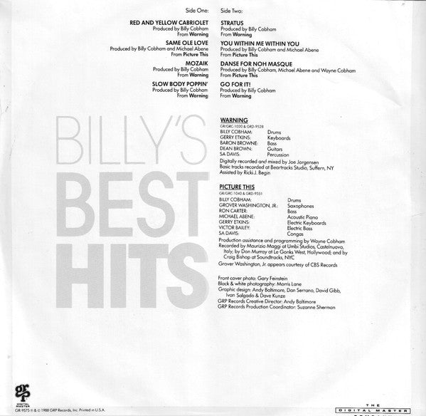 Billy Cobham : Billy's Best Hits (LP, Comp)