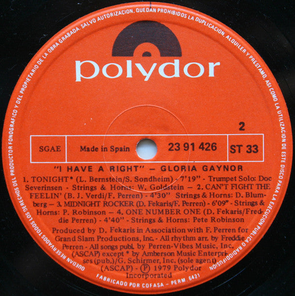 Gloria Gaynor - I Have A Right (LP, Album)