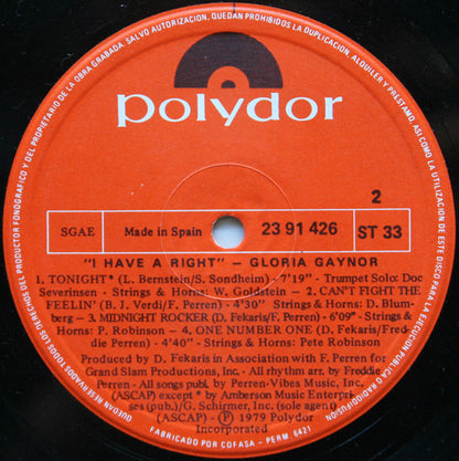 Gloria Gaynor - I Have A Right (LP, Album)