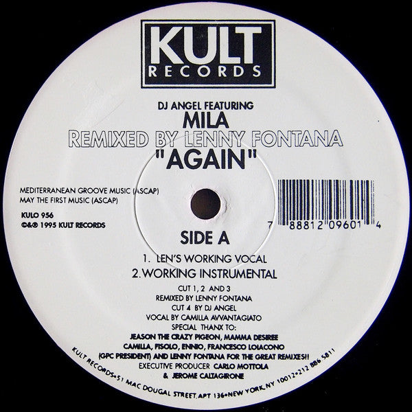 DJ Angel (5) Featuring Mila : Again (12")