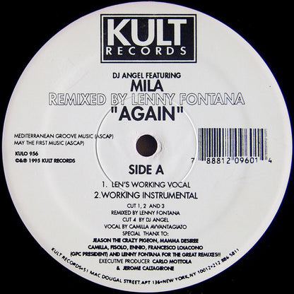 DJ Angel (5) Featuring Mila : Again (12")