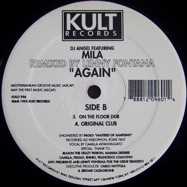 DJ Angel (5) Featuring Mila : Again (12")