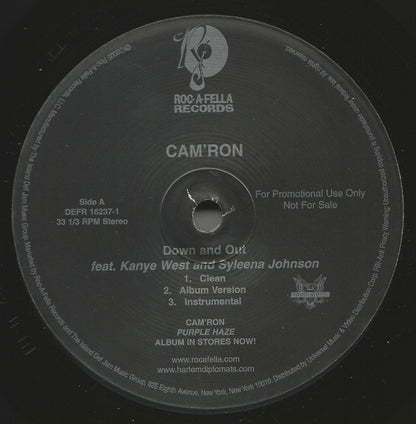 Cam'ron : Down And Out  (12", Promo)