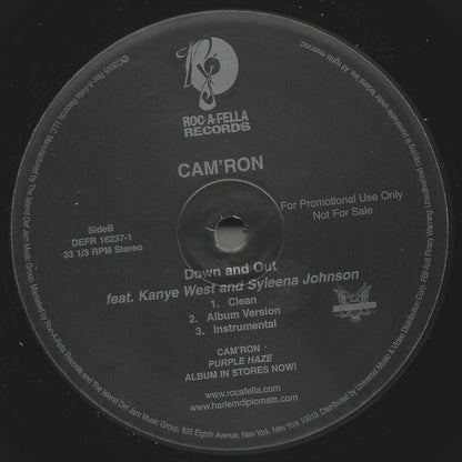 Cam'ron : Down And Out  (12", Promo)