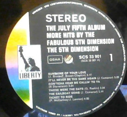 5th Dimension* - The July 5th Album - More Hits By The Fabulous 5th Dimension (LP, Comp)