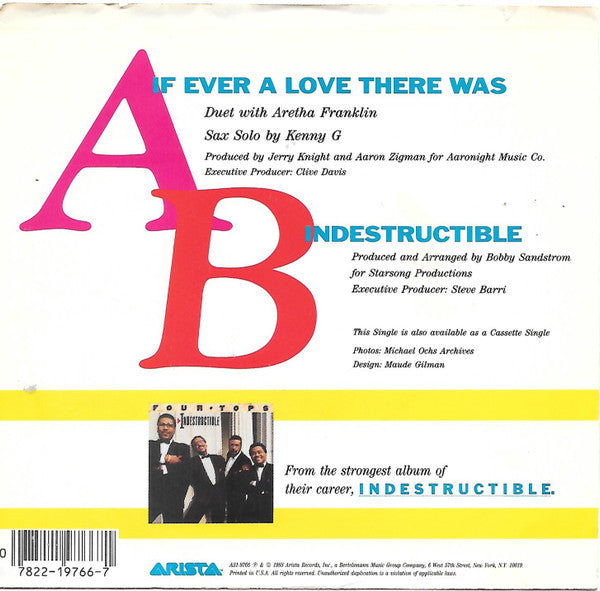 Four Tops & Aretha Franklin : If Ever A Love There Was / Indestructible (7", Single, Spe)