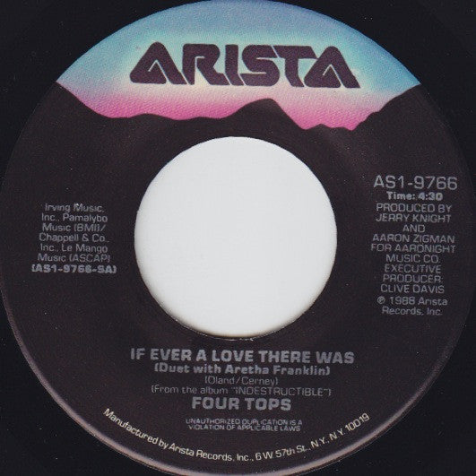 Four Tops & Aretha Franklin : If Ever A Love There Was / Indestructible (7", Single, Spe)