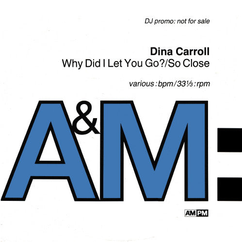 Dina Carroll : Why Did I Let You Go? / So Close (12", Promo)