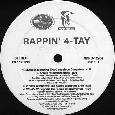 Rappin' 4-Tay - Money Makes The Man (12", Promo)
