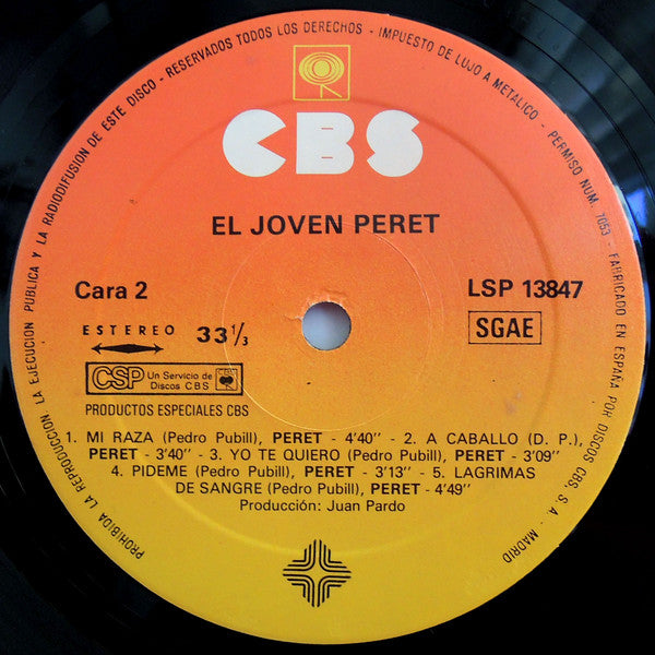 Peret : El Joven Peret (LP, Album, Promo)