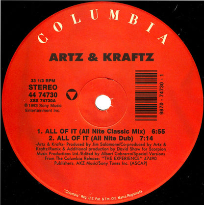 Artz & Kraftz - All Of It (12")