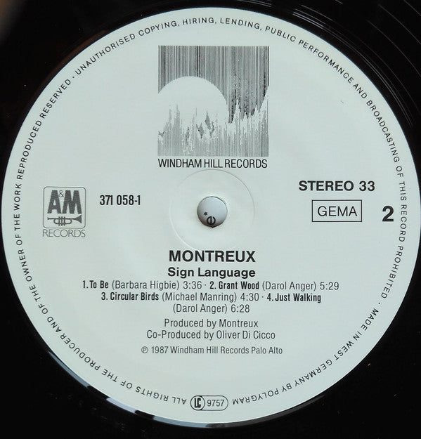 Montreux - Sign Language (LP, Album)